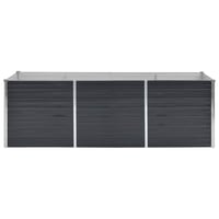 vidaXL antracitszürke horganyzott acél kerti magaságyás 240x80x77 cm 4