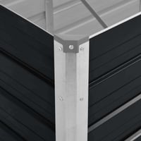 vidaXL antracitszürke horganyzott acél kerti magaságyás 240x80x45 cm 7