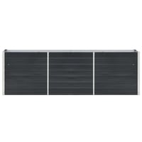 vidaXL antracitszürke horganyzott acél kerti magaságyás 240x40x77 cm 4