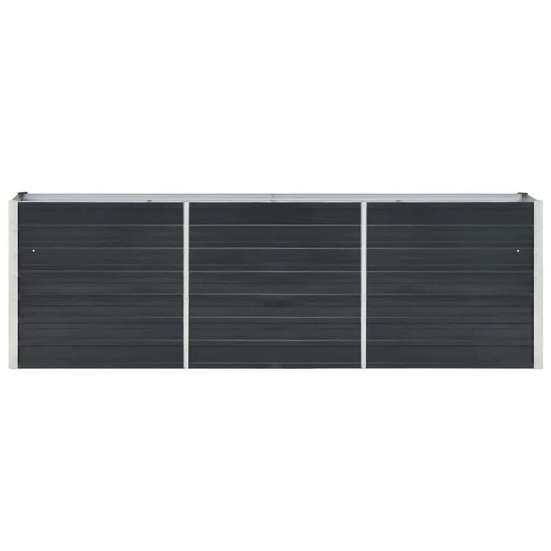 vidaXL antracitszürke horganyzott acél kerti magaságyás 240x40x77 cm
