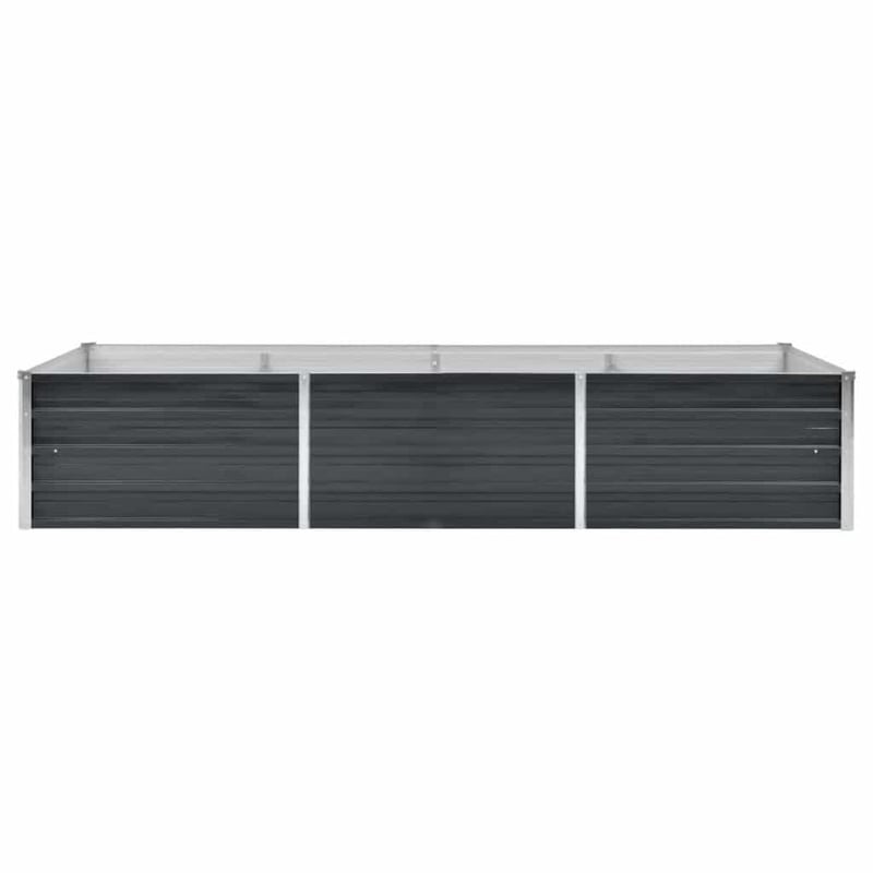 vidaXL antracitszürke horganyzott acél kerti magaságyás 240x80x45 cm