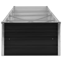 vidaXL antracitszürke horganyzott acél kerti magaságyás 320x80x45 cm 5