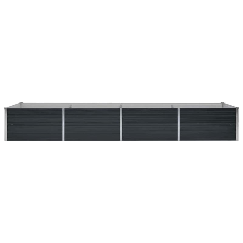 vidaXL antracitszürke horganyzott acél kerti magaságyás 320x80x45 cm