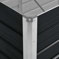 vidaXL antracitszürke horganyzott acél kerti magaságyás 320x80x45 cm 7