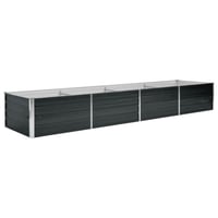 vidaXL antracitszürke horganyzott acél kerti magaságyás 320x80x45 cm 1