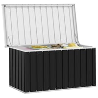 vidaXL antracitszürke kerti tárolóláda 129x67x65 cm 4