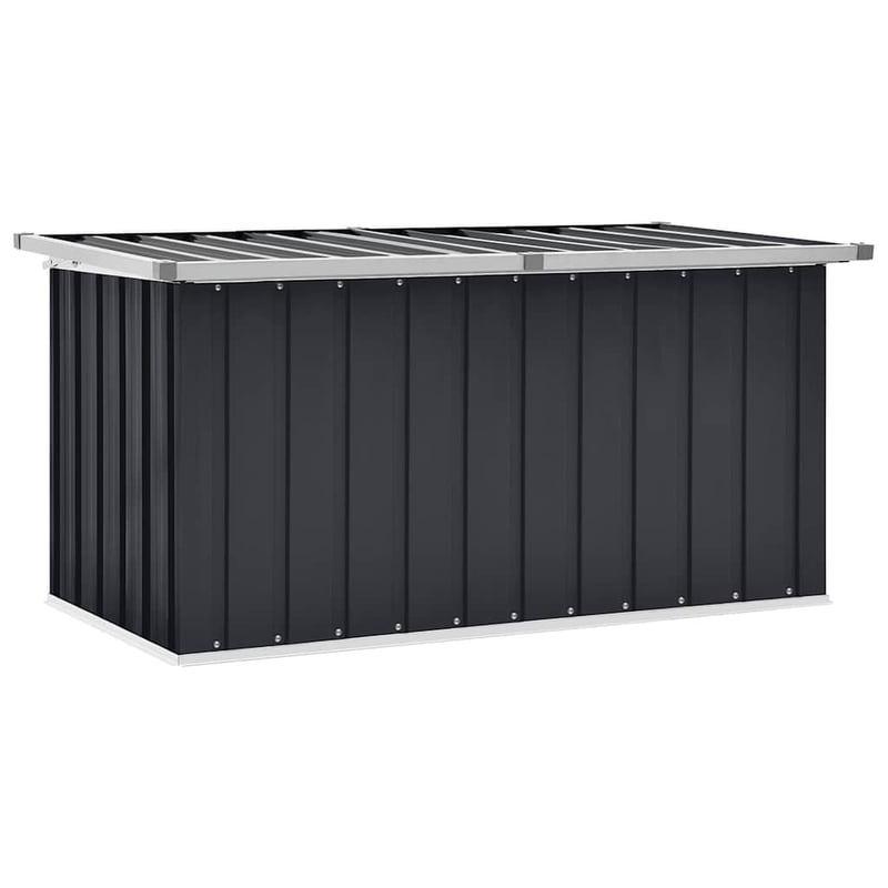vidaXL antracitszürke kerti tárolóláda 129x67x65 cm