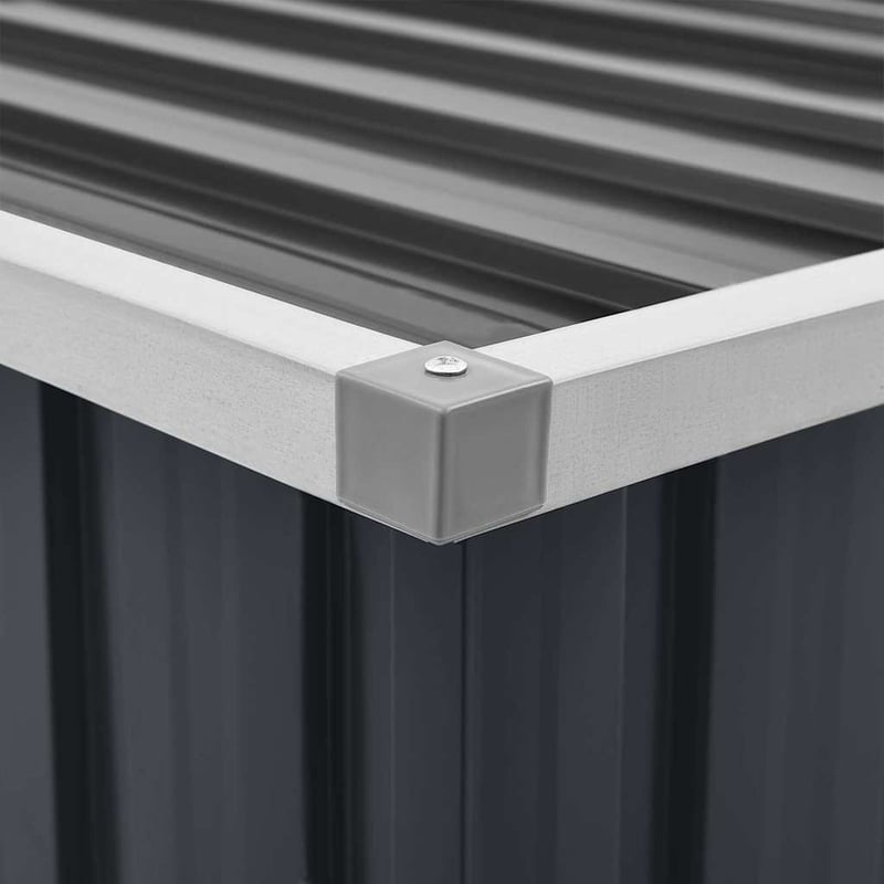vidaXL antracitszürke kerti tárolóláda 129x67x65 cm