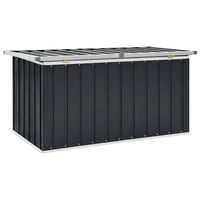 vidaXL antracitszürke kerti tárolóláda 129x67x65 cm 7