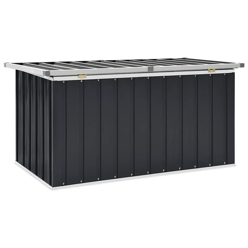 vidaXL antracitszürke kerti tárolóláda 129x67x65 cm