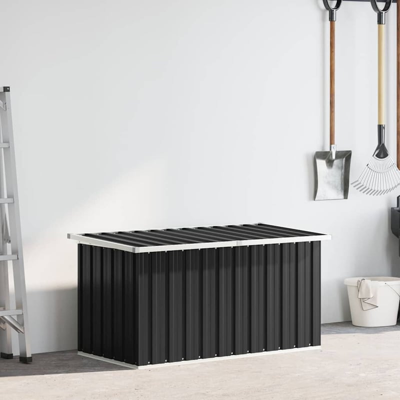 vidaXL antracitszürke kerti tárolóláda 129x67x65 cm