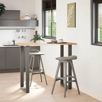 vidaXL Antracitszürke U alakú bárasztal láb 60x110 cm 2 db 2
