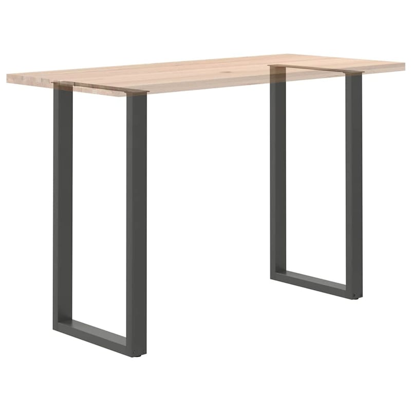 vidaXL Antracitszürke U alakú bárasztal láb 60x110 cm 2 db