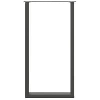 vidaXL Antracitszürke U alakú bárasztal láb 60x110 cm 2 db 5