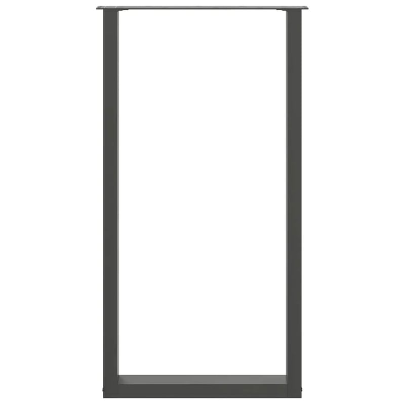 vidaXL Antracitszürke U alakú bárasztal láb 60x110 cm 2 db