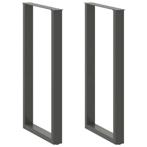 vidaXL U-profil noge za barski stol čelik, 2 kom - antracit - 60x(110-111) cm