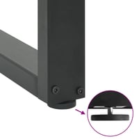 vidaXL Antracitszürke U alakú bárasztal láb 60x110 cm 2 db 9