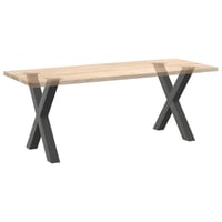 vidaXL Antracitszürke X-alakú Étkezőasztal Láb 70x72-73 cm 2 db 8