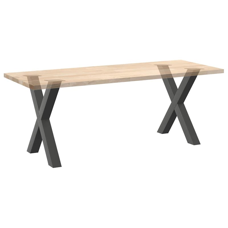 vidaXL Antracitszürke X-alakú Étkezőasztal Láb 70x72-73 cm 2 db