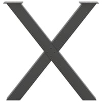 vidaXL Antracitszürke X-alakú Étkezőasztal Láb 70x72-73 cm 2 db 5