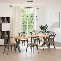 vidaXL Antracitszürke X-alakú Étkezőasztal Láb 70x72-73 cm 2 db 2