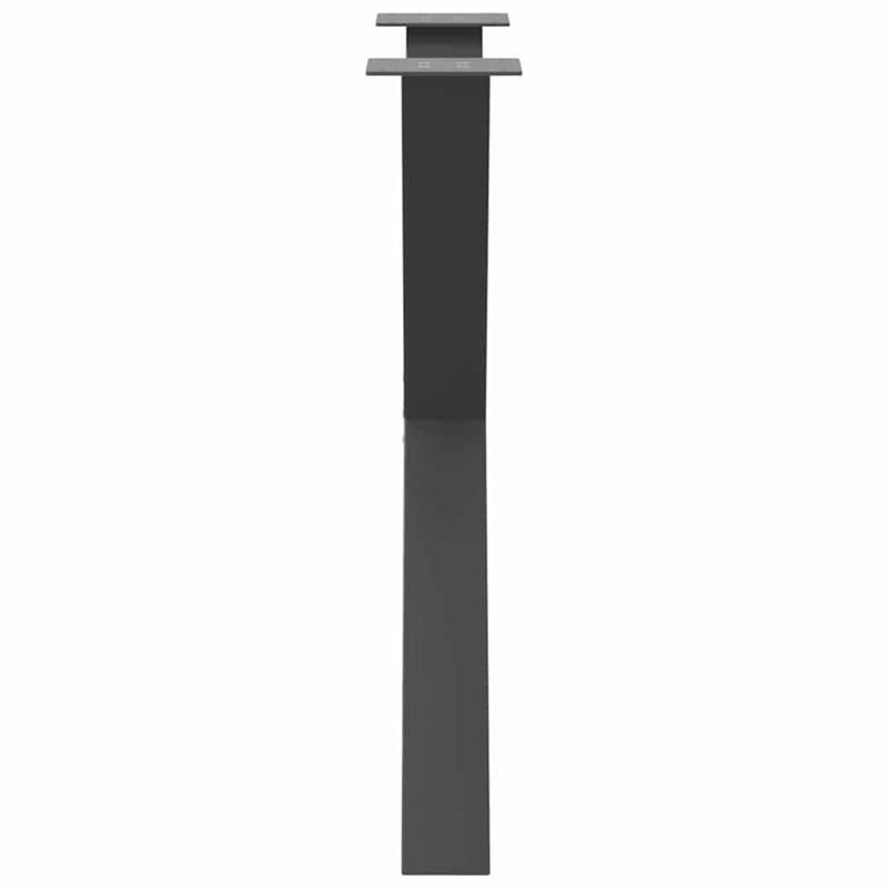 vidaXL Antracitszürke X-alakú Étkezőasztal Láb 70x72-73 cm 2 db