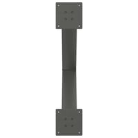 vidaXL Antracitszürke X-alakú Étkezőasztal Láb 70x72-73 cm 2 db 7