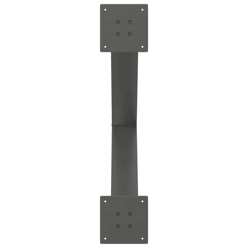 vidaXL Antracitszürke X-alakú Étkezőasztal Láb 70x72-73 cm 2 db