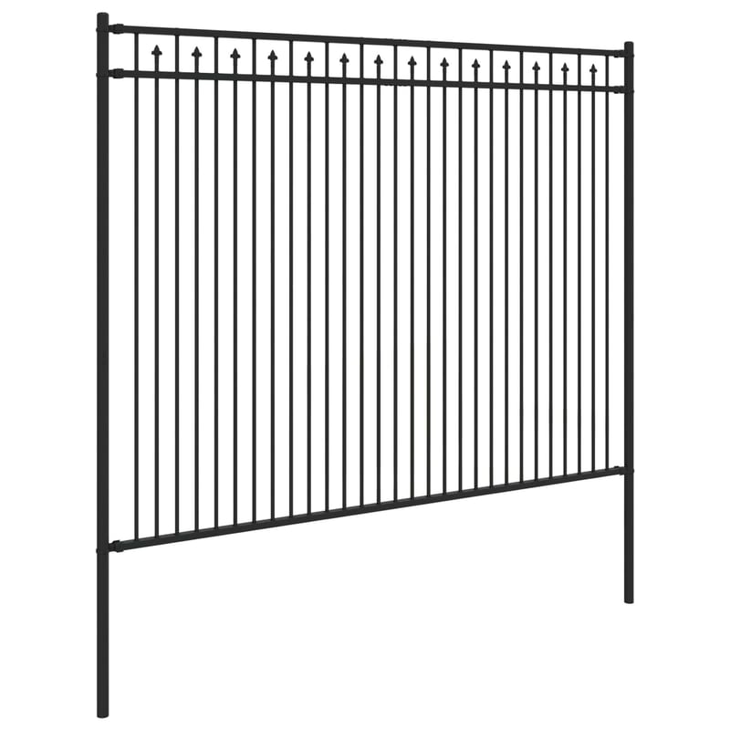 vidaXL BAARLO Tüske Kerítés Fekete 180x100cm