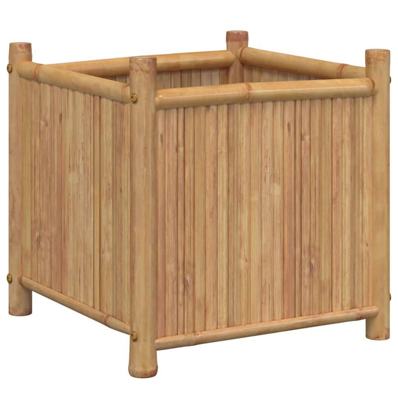 vidaXL bambusz virágtartó 50x50x50 cm kocka forma