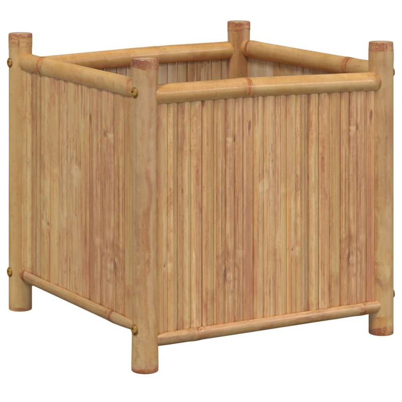 vidaXL bambusz virágtartó 50x50x50 cm kocka forma