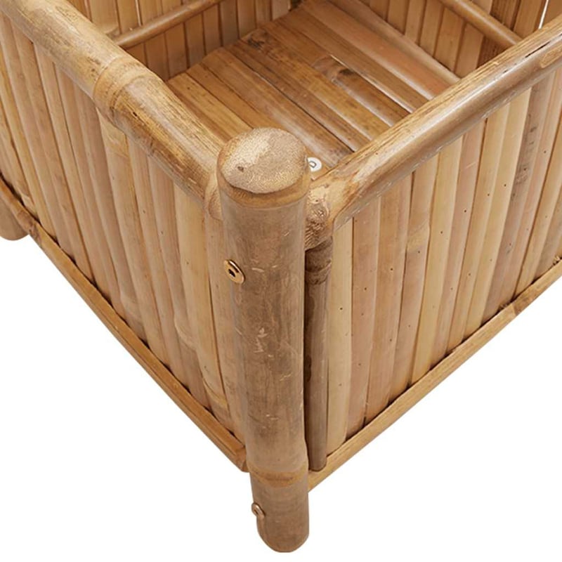 vidaXL bambusz virágtartó 50x50x50 cm kocka forma