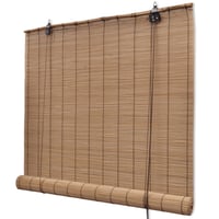 vidaXL bambusz roló - barna - 80x160 cm 1