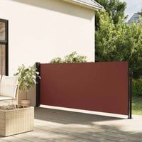 vidaXL barna behúzható oldalsó napellenző 100x500 cm 2