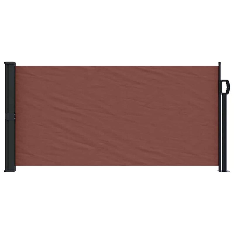 vidaXL barna behúzható oldalsó napellenző 100x500 cm