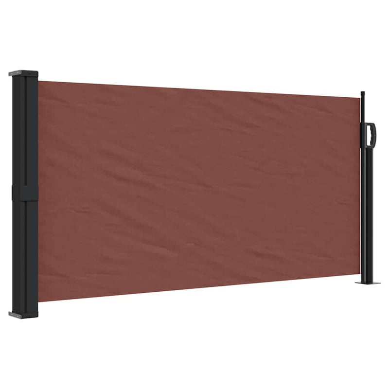 vidaXL barna behúzható oldalsó napellenző 100x500 cm