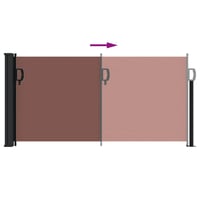 vidaXL barna behúzható oldalsó napellenző 100x500 cm 5
