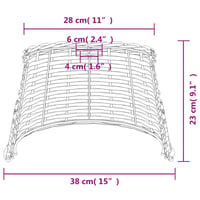 vidaXL barna fonott mennyezeti lámpaernyő 38 cm 7