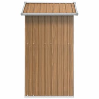 vidaXL barna horganyzott acél kerti fészer 126x97,5x177 cm 5