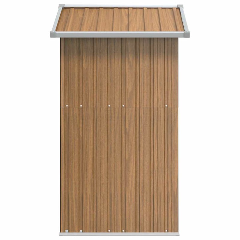 vidaXL barna horganyzott acél kerti fészer 126x97,5x177 cm