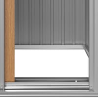 vidaXL barna horganyzott acél kerti fészer 126x97,5x177 cm 7