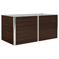 vidaXL barna horganyzott acél kerti magaságyás 160x80x77 cm 1