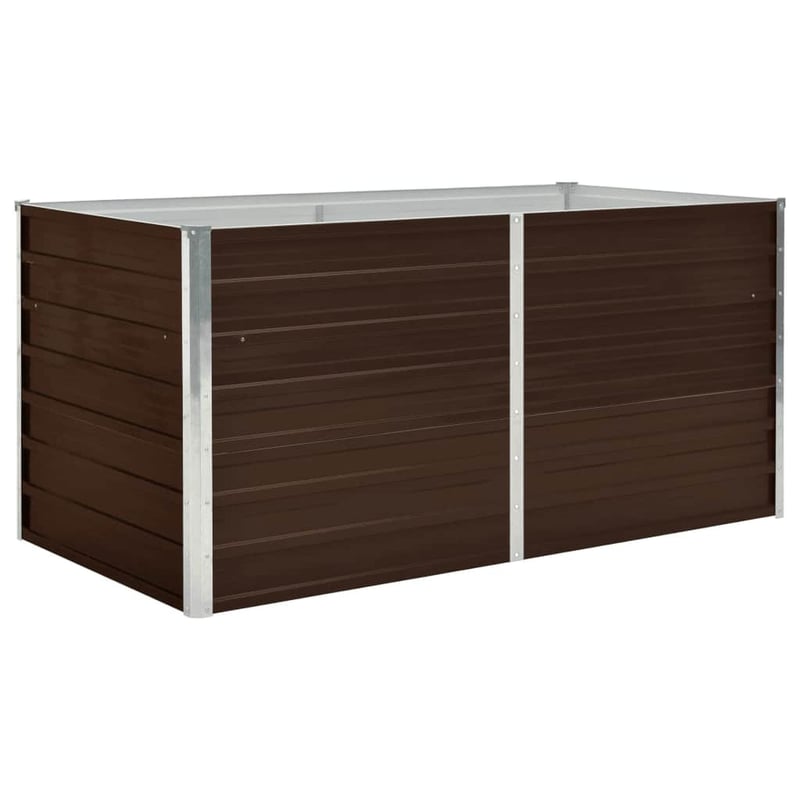 vidaXL barna horganyzott acél kerti magaságyás 160x80x77 cm
