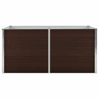 vidaXL barna horganyzott acél kerti magaságyás 160x80x77 cm 4