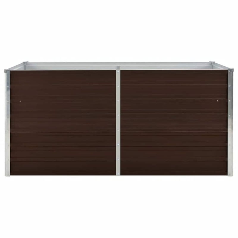 vidaXL barna horganyzott acél kerti magaságyás 160x80x77 cm