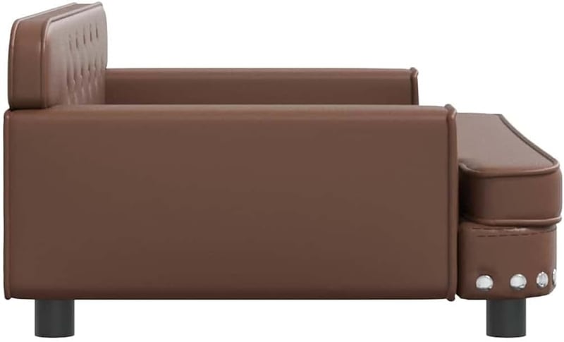 vidaXL Barna Műbőr Kutyaágy 90x53x30 cm, Kutyakanapé