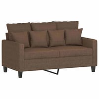 vidaXL barna szövetkanapé 120 cm kétszemélyes 1