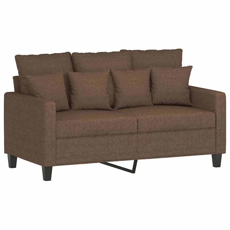vidaXL barna szövetkanapé 120 cm kétszemélyes