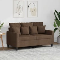vidaXL barna szövetkanapé 120 cm kétszemélyes 2