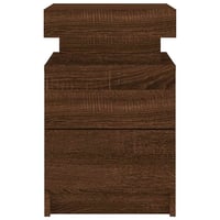 vidaXL Barna tölgy éjjeliszekrény LED-ekkel 35x39x55 cm 2 db 8